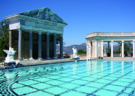 古典希腊游泳池图片