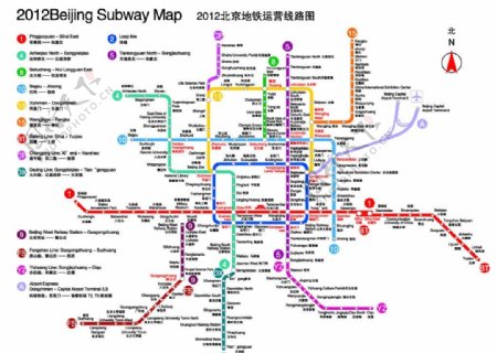 2012最新北京地铁图图片