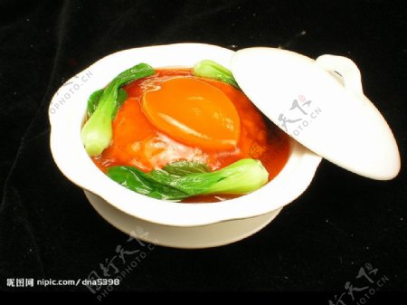燕窝青菜砂锅图片