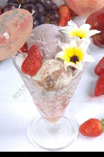 冰淇淋水果冰淇淋图片