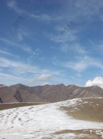 夏河雪山风景图片