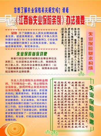 江西省失业保险条例办法摘要图片