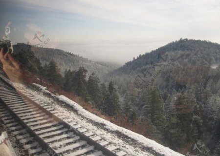 火车外的景色图片