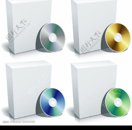 矢量光碟包装盒图片