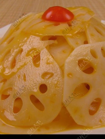 橙汁藕片图片