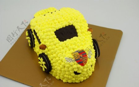 汽车裱花蛋糕图片