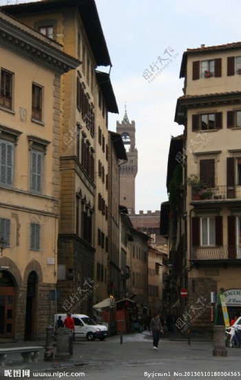 佛罗伦萨街边小巷图片