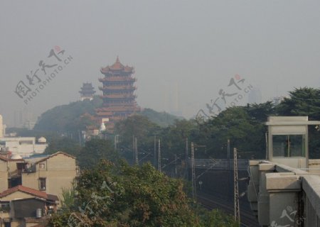 武汉183黄鹤楼远景图片