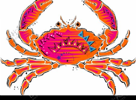 手绘巨蟹EPS图片