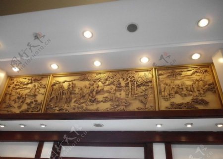 西湖雷峰塔内壁画图片