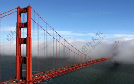 金门大桥云海图片