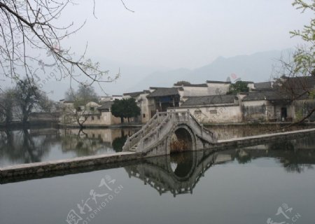 宏村小拱桥图片
