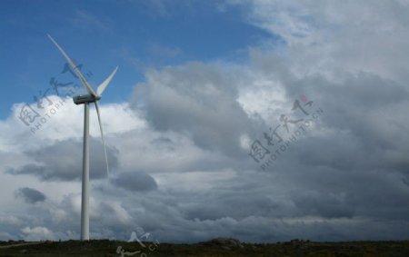 风力发电之风车先生图片
