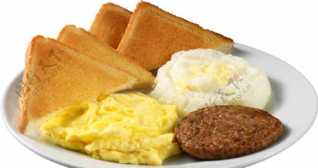 营养土司荷包蛋早餐图片