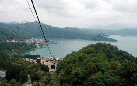 日月潭空中纜图片