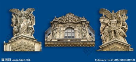 卢浮宫建筑石雕图片