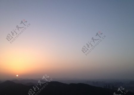 岳麓山的夕阳图片