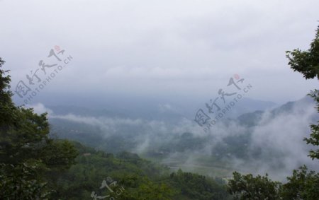 山谷中的雾图片