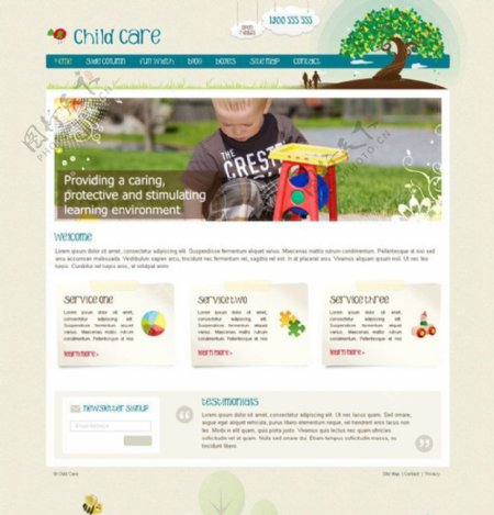 儿童乐园Wordpress主题模板图片