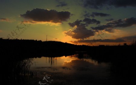 夕阳风景图片