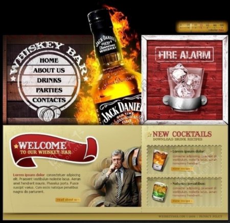 酒吧Club网页图片模板