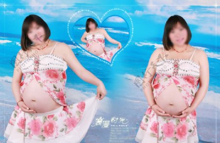 孕妇相册模版图片