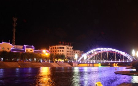 冶木河夜景图片
