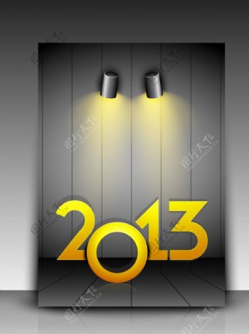 2013灯光新年背景图片