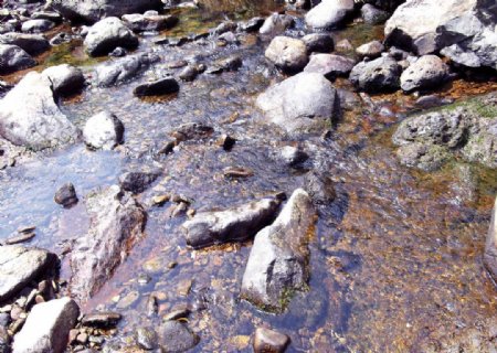 溪水山石图片
