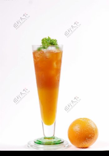 饮料橙子图片