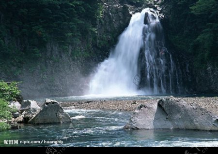 高清风景照清溪自然37瀑布图片