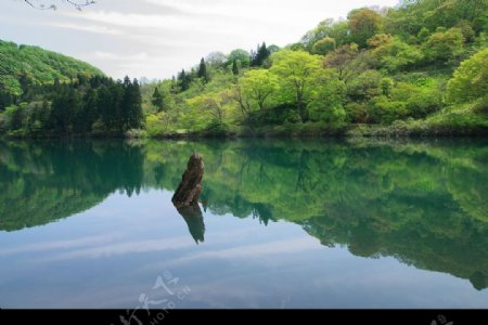 湖中水色图片