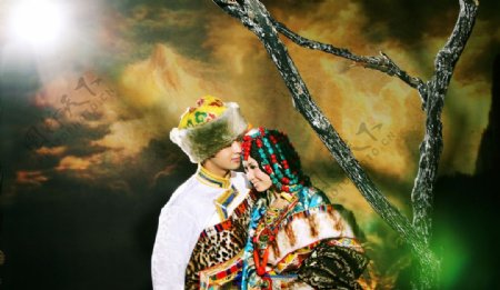 藏族服装摄影图片