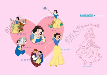 迪士尼白雪公主与王子图片