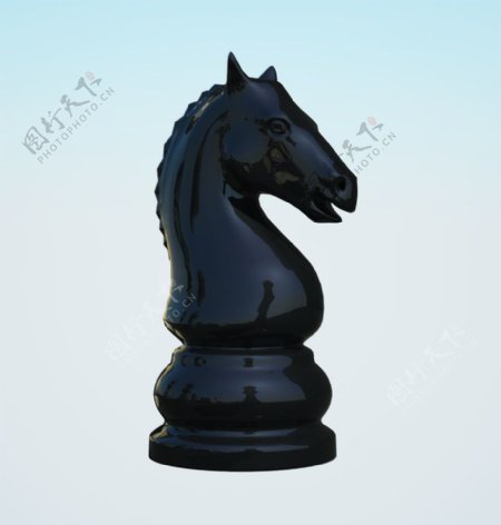 国际象棋子黑马图片