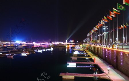 奥帆基地夜景图片