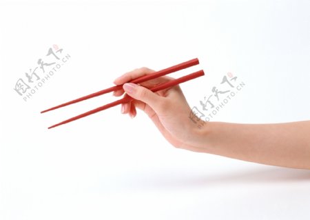 手势筷子图片