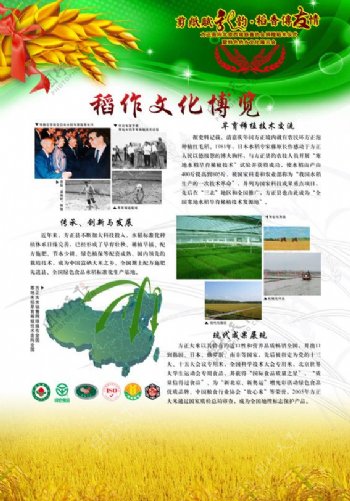 稻作文化博览展板图片