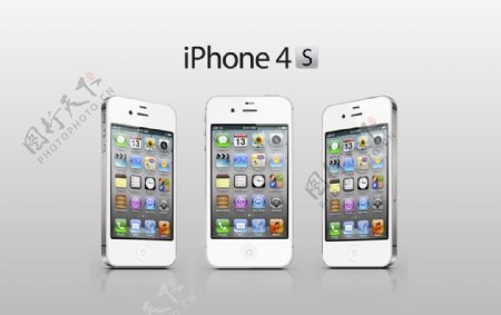 白色iphone4手机图片