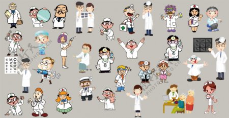 卡通医务人员图片