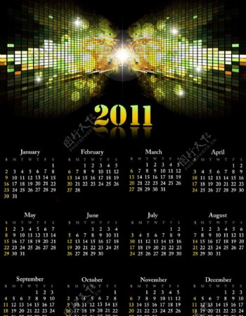 2011日历图片
