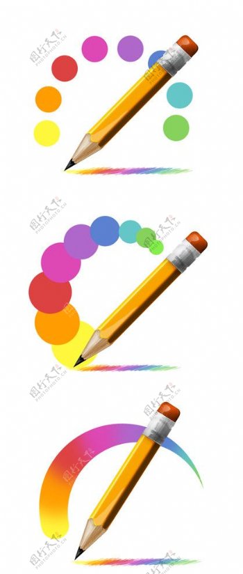 色彩铅笔素材图片