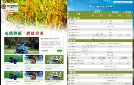 水稻解决方案DM单页模板图片