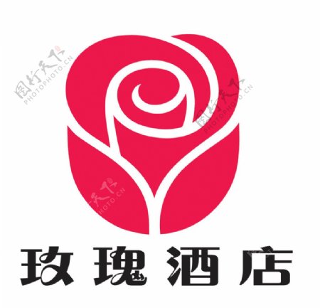 玫瑰酒店标志图片