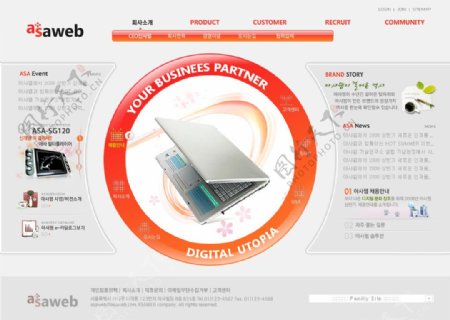 韩国首页设计图PSD分层素材图片