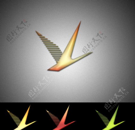 飞鸟大雁飞翔logo设计图片