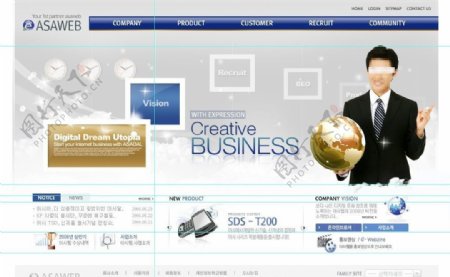 韩国网页设计模板图片
