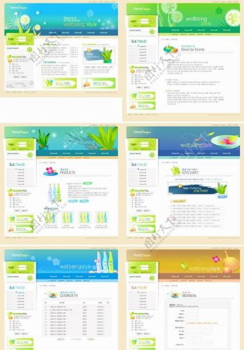 韩国美丽的企业网页免费网站模板图片