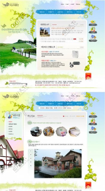 韩国旅游宾馆类模板图片