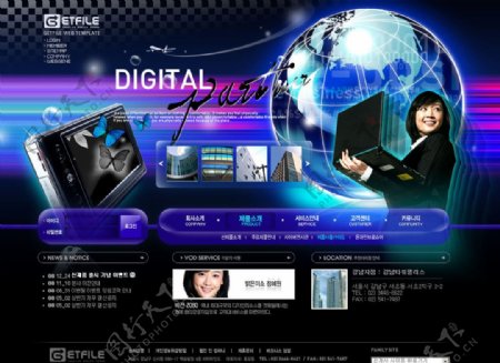 韩国数码网站模版图片
